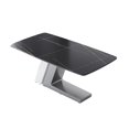 thumbnail image 1 of 71'' Modern Black Dining Table with Sintered Stone Rectangle Tabletop and Gray Steel Wire Drawing Base,Marble Dining Table My Lux Decor Round, 1 of 9