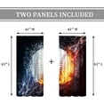 thumbnail image 4 of Baseball Curtains Sports Theme for Men 42W x 63L Inch Rod Pocket Ball in Fire Water Flame Lightening Boys Kids Bedroom Decor Art Printed Living Room Window Drapes Treatment Fabric 2 Panels, 4 of 4