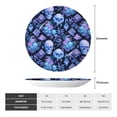thumbnail image 2 of Balery Skull blue crystal flower Print Bone China Decorative Plate Ceramic Dinner Plates Art Crafts with Display Stand-10in, 2 of 6