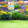 thumbnail image 5 of Eveokoki No Mow Sign with Metal Stake 7 x 8.8 Inches No Mow May Yard Sign No Mow Signs Aluminum ​Garden Signs Outdoor for Lawn Yard Garden Decor, Easy to Install, 5 of 6