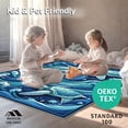 thumbnail image 4 of ODIKA 6'x9' Machine Washable Non-Slip Area Rug, Sea Swirls Navy High Traffic Rug, Blue, 61829, 4 of 7
