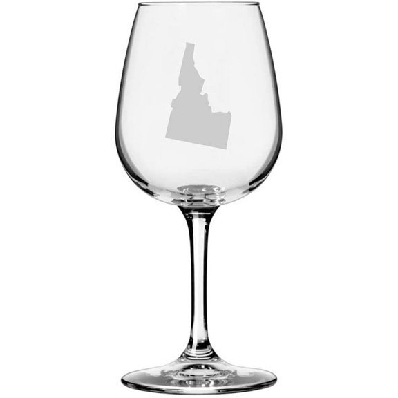 Idaho States Etched 12.75oz All Purpose Libbey Wine Glass