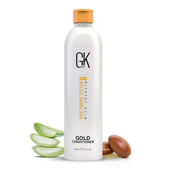 GK Hair Global Keratin Gold Conditioner, Shea Butter, Moisture, Shine, Frizz Control, 8.5 Fl Oz