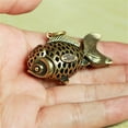 Antifade Key Pendant Vividly Engraved Brass Hollowcarved Carp