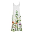 thumbnail image 3 of Puntoco Vestidos Mujer Verano Moda Mujer Verano Casual Estampado V-Cuello Camis Sin Mangas Chaleco Vestido Largo, 3 of 3