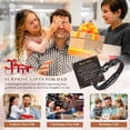 thumbnail image 2 of Mens Leather Bracelet Dad Gifts - Brown Braided Leather Infinity Knot Bracelets Engraved Love My Dad for Men, Daddy Jewelry Gift from Daughter Son for Father's Day Birthday, 2 of 6