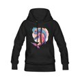 thumbnail image 4 of Hanmun Animal Men Sweatshirt Hooded Heavy Blend Cotton Casual Drawstring Pocket Size S-2XL（Black), 4 of 5