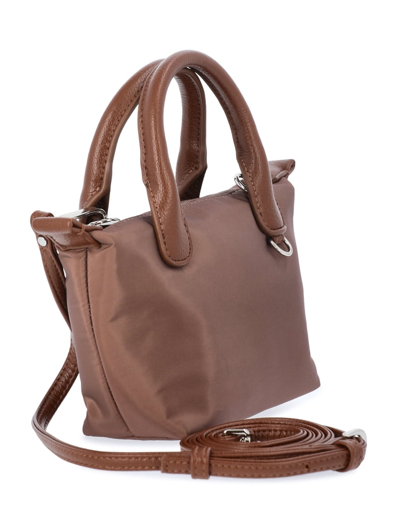 No Boundaries Women's Mini Tote Crossbody Bag, Chocolate - Walmart.com