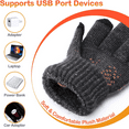thumbnail image 4 of SDOTXA  98℉-104℉-113℉ USB Heated Gloves for Men Women  Thin Knitting Touchable Screen Warm Heating Gloves  Hot Hands Electric Heated Gloves for Winter Work Arthritis, 4 of 7