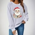 thumbnail image 5 of ShiShine Retro Santa Sweatshirt for Women Vintage Christmas Sweaters Crewneck Oversized Long Sleeve Tops, 5 of 5