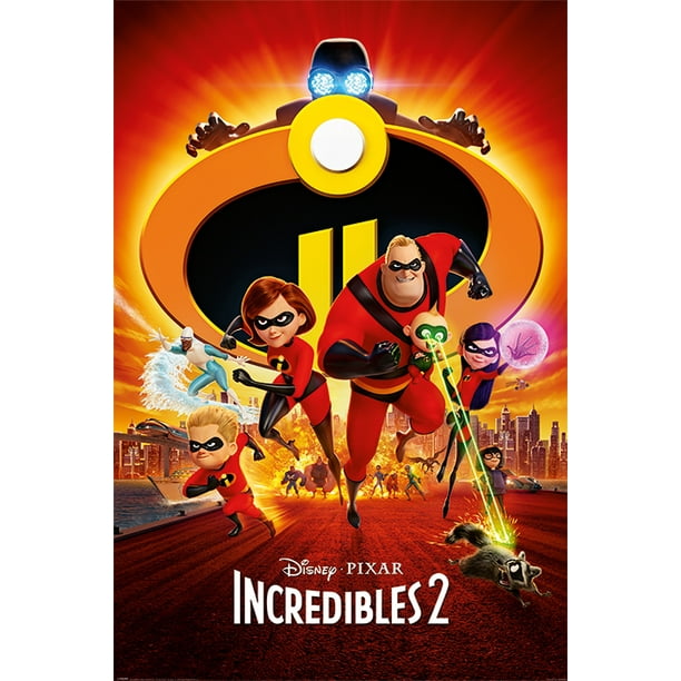 The Incredibles 2 Disney Pixar Movie Poster Print Regular Style Size 24 X 36 Walmart Com Walmart Com