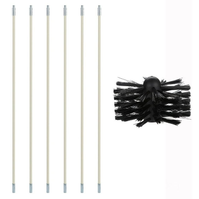 Kit de Brosse de Nettoyage de Cheminée Utilisé avec une Perceuse Électrique Adaptée au Nettoyage des Cheminées 9 Temps