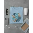 thumbnail image 3 of The World Is Yours Groovy Style T-Shirt Men -Image by Shutterstock, Male Large, 3 of 4