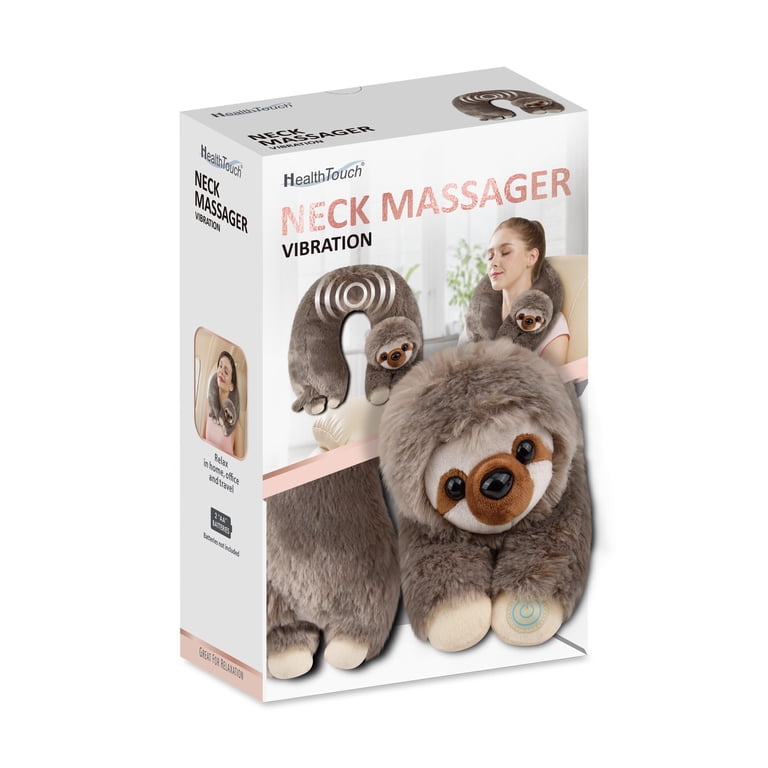 2 pack) Health Touch Neck Massager Gift with Relaxing Vibration, U-Shaped  Lightweight  Sloth - Walmart.com