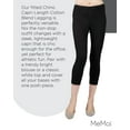 thumbnail image 7 of MeMoi Chino Capri-Length Cotton Blend Leggings - Womens - Female (Medium/Large, Black), 7 of 7