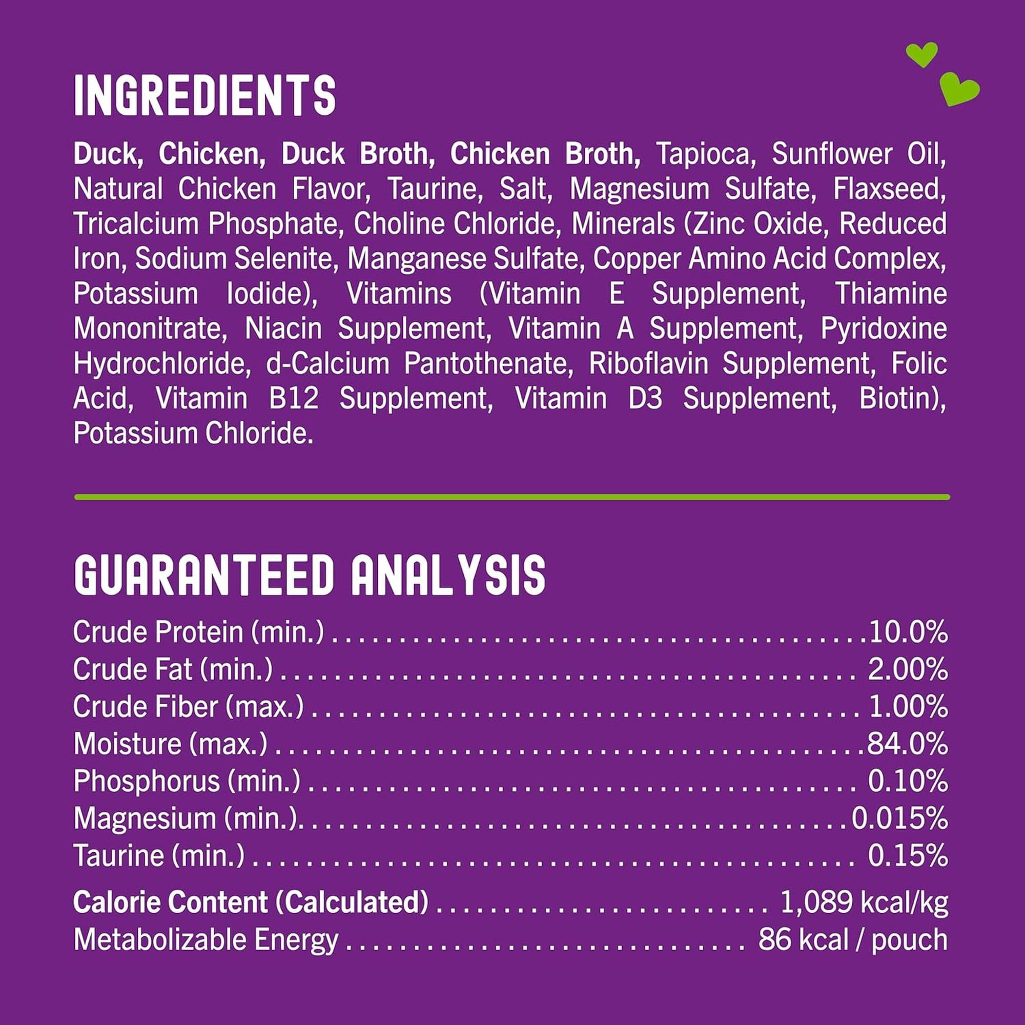 Stella & Chewy's Wet Food for Cats - Carnivore Cravings Duck & Chicken Recipe - 2.8 Ounce Pouch/12 ct