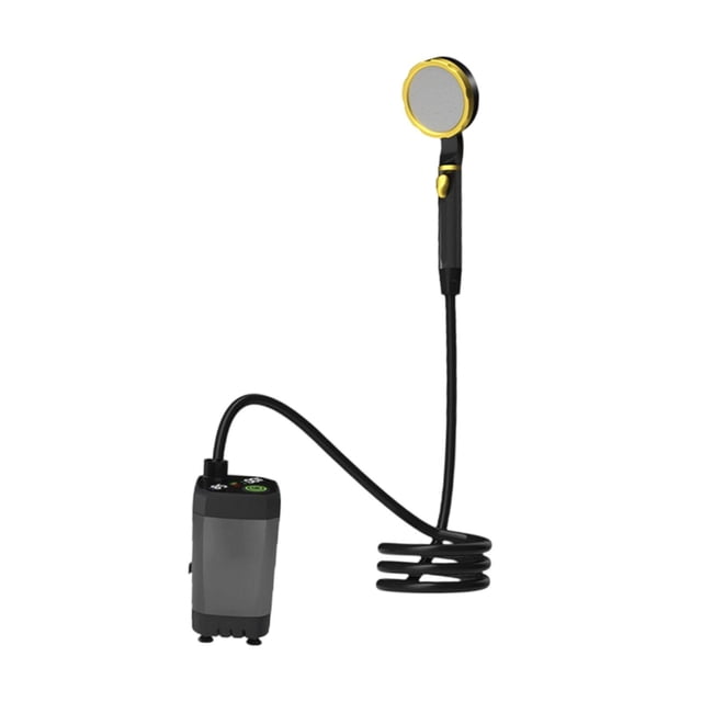 Ducha portátil eléctrica para campamento, cabezal de ducha recargable, compacto, para viajes, con bomba para caravanas, dormitorios, senderismo y
