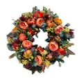 thumbnail image 2 of Couronne d'Automne Exquise Fabrication Artisanale Pendaison Léger Apparence Réaliste Décoration à la Maison Réutilisable Porte d'Entrée Automne Décoration Couronne pour Jardin Multicolore une Taille, 2 of 13