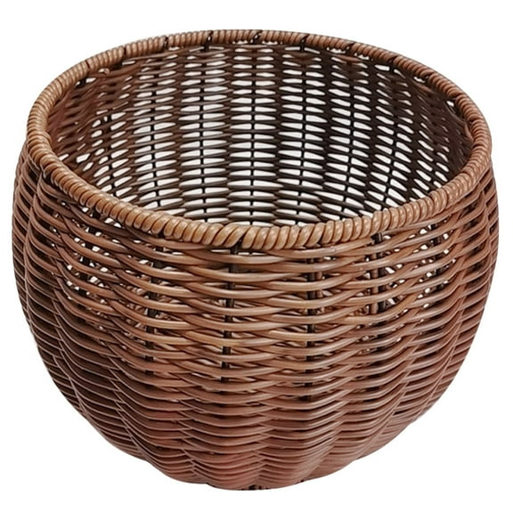 LEORX Imitation Rattan Woven Basket Coffee PP 1Pcs