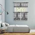 thumbnail image 6 of Nautical Kitchen Curtains Valances and Tiers Set of 3 Vintage Black Anchor Rudder Stars Grey Wood Grain Tier Curtains and Valance with Rod Pocket for Small Windows, 27.5"x24", 6 of 9