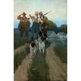 thumbnail image 2 of N. C. Wyeth 17x24 Black Ornate Framed Double Matted Museum Art Print Titled: Over&nbsp;Yonder (1909), 2 of 5