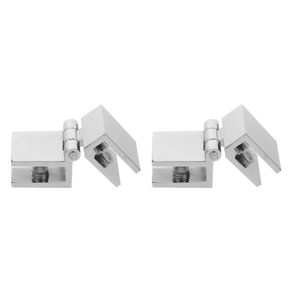 CIMAXIC 2 Pcs Charnières de Porte en Verre Refroidisseur de Vin Professionnel Charnière en Verre pour Usage Domestique, 2.13"X1.18"X0.94 Pouces