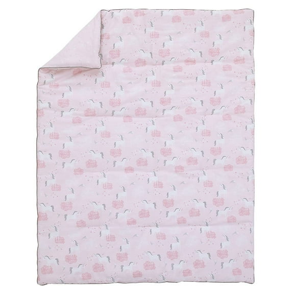 NoJo Unicorns Pink Crib Comforter (Crib Comforter Only)