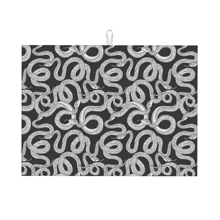 

Lukts Snake for Microfiber Dish Drying Mat 18x24 Inch Dish Small Appliance Drainer Mat Suitable for Kitchen Bar Counter