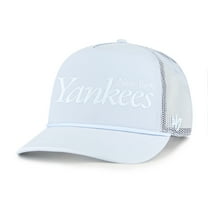 Men's '47 Light Blue New York Yankees Foundation Script Hitch Adjustable Trucker Hat