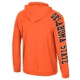 thumbnail image 3 of Men's Colosseum Orange Oklahoma State Cowboys Back in Business Long Sleeve Raglan Hooded T-Shirt, 3 of 3