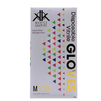 Kud’ci Professional Vitrile Medium Black Disposable Gloves, Latex-Free, Powder- Free, Salon Gloves, Hair dye Gloves, Multi-use Gloves, Tattoo gloves, Mechanic Gloves