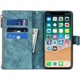 thumbnail image 6 of iPhone Xs Phone Case Wallet for Women Men with Credit Card Holder, iPhone X Crossbody Case with Strap Shoulder Lanyard, Zipper Pocket PU Leather Cases for iPhone Xs,5.8 Inch Blue, 6 of 18