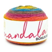 Lion Brand Yarn Mandala Bonus Bundle Chimera Self-Striping Light Acrylic Multi-color Yarn 1 Pack