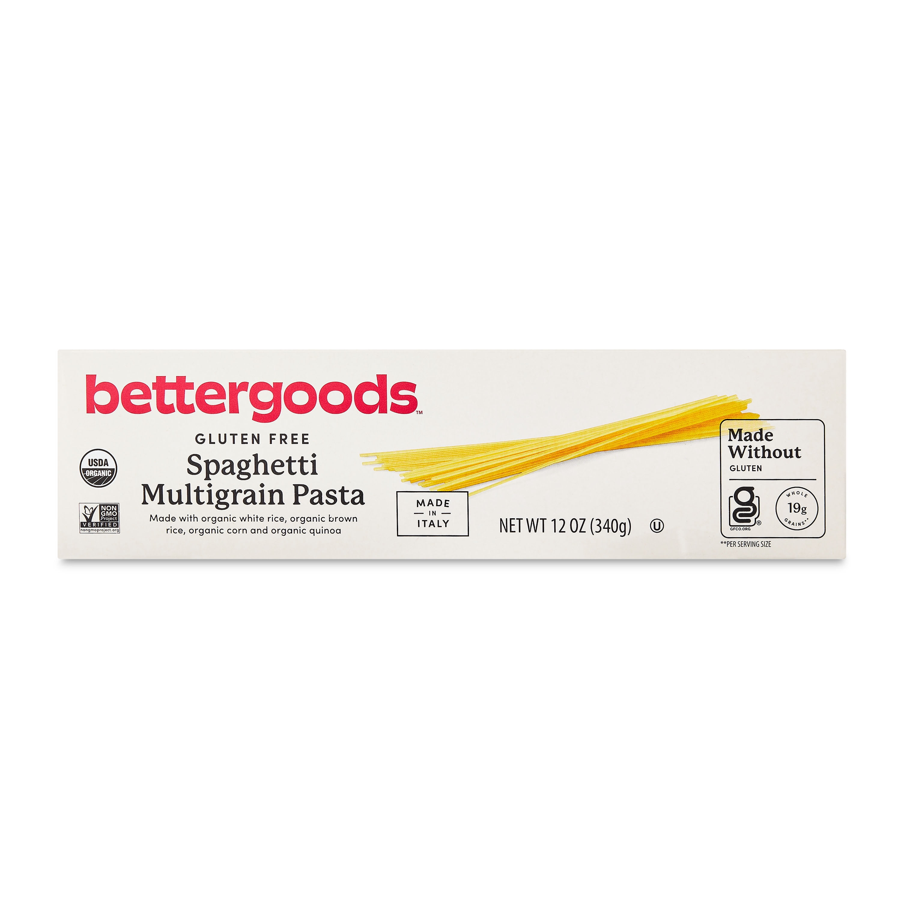 (12 pack) bettergoods Gluten Free Spaghetti Multigrain Pasta, 12 oz
