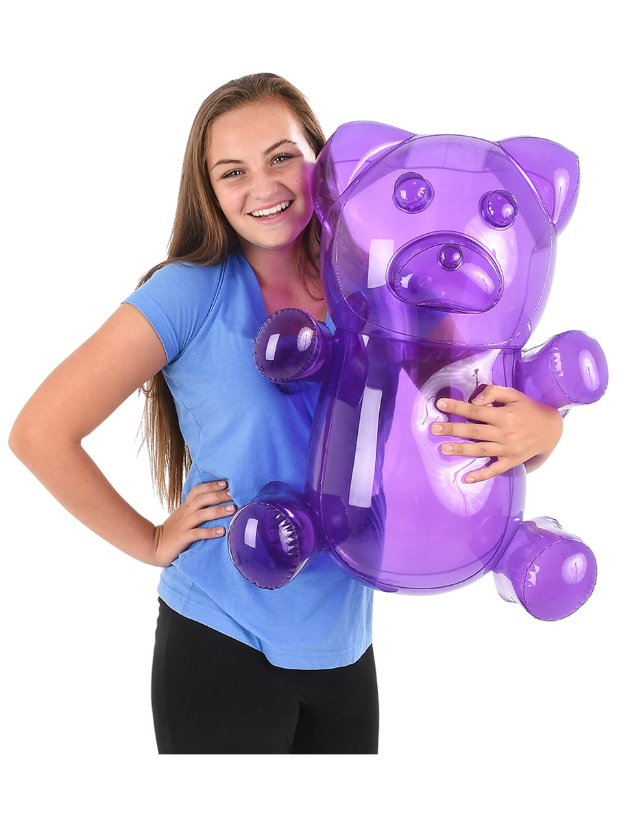 6 LARGE 24 INCH TRANSPARENT INFLATABLE GUMMY BEARS inflate novelty candy toy new 