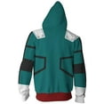 thumbnail image 2 of Cosplay Life My Hero Academia Cosplay Hoodie Boku No Hero Anime Drawstring Pullover Sweater Kangaroo Pockets For Unisex Adult (DEKU, 2XL), 2 of 3