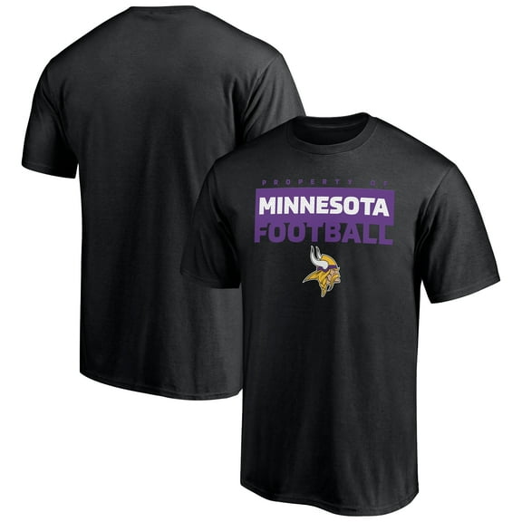 Men's Black Minnesota Vikings Gain Ground T-Shirt