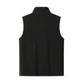 thumbnail image 3 of Fiaer Womens Oversized Vest Full Zip up Loose Fit V Neck Lapel Collared Solid Color Sleeveless Tops with Pocket Black XXXL, 3 of 3