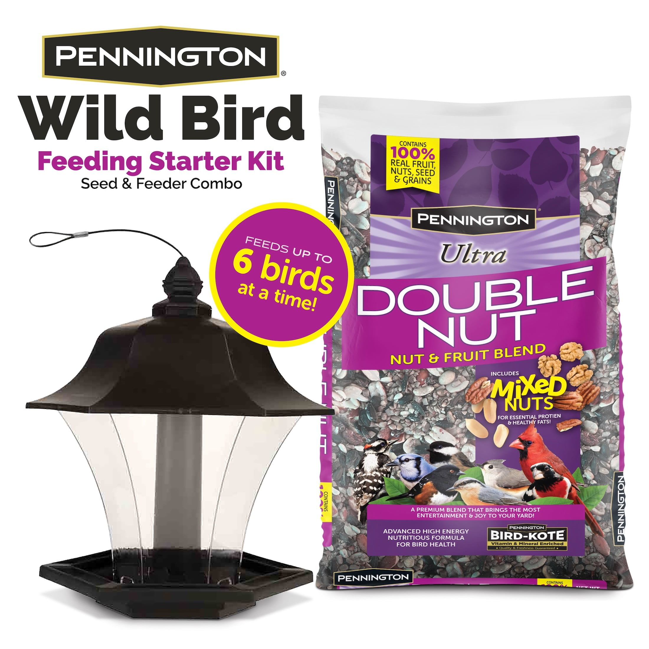 Pennington Coach Light 4lb Capacity / 2.5lb Bird Seed All In One Kit 1 Each