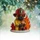 thumbnail image 3 of Colección de adornos de bombero 2026 | Adorno navideño de perro bombero hecho a mano y pintado a mano | Decoración navideña | Regalo para familias amantes de los perros y bomberos, 3 of 5