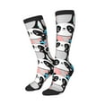 thumbnail image 2 of Balery Panda Cute Pink Hearts Printed Novelty Socks Men's Women's Crew Socks Sports Socks Knee High Socks Cotton Socks Quirky and Cool Socks, 2 of 9