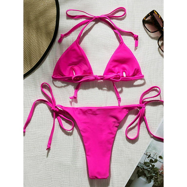 BIKINX Neon Triangle Bikini Clearance Women's Swimsuits String Bikini - Walmart.com