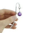 thumbnail image 2 of World's Greatest Grandma Grandmother Purple Metal Bookmark Page Marker with Charm, 2 of 4