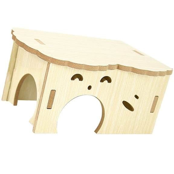 Hemoton Hamster Hideout Guinea Pig Hideout Rat Wooden Cabin Hamster Wood House Wood Rat Hide Toy