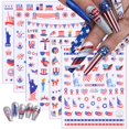 thumbnail image 1 of Adhesivos DZPGUONIZ para decoración de uñas, bandera estadounidense del 4 de julio, 6 unidades, 1 of 7
