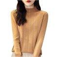 thumbnail image 2 of Sentmoon Chunky Cardigan Plus Size Crew Neck Long Sleeve Ladies Sweaters for Fall Solid Color Lightweight and Warm Loose Knitted Women's Fall Jackets Winter for Coffee Date Sweater Khaki XL, 2 of 4