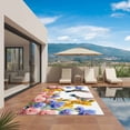 thumbnail image 2 of Hummingbirds Outdoor Rug 6x9 Ft, Non Slip Washable Area Rug, Spring Summer Watercolor Flowers Plant Patio Rugs Carpet Runner, Large Floor Mat for Indoor/Outdoor Deck Porch Camping, 2 of 8