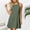 Army Green, variant on Polka Dot Summer Sundresses for Women Sleeveless Mini A Line Casual Tank Dress Crew Neck with Pockets Loose Fit Dresses