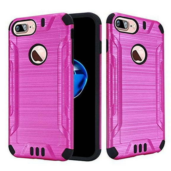 GSA Armor Brushed Hybrid Case For iPhone 8  ,7   (5.5") Hot Pink/Black
