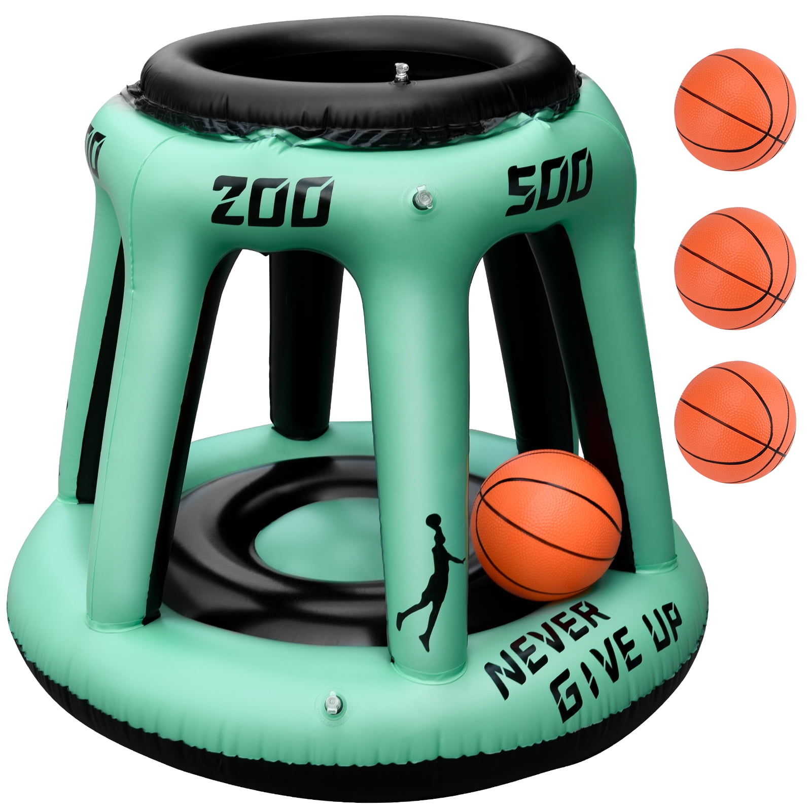 Qweryboo Swimming Pool Basketball Hoop Set, Inflatable Pool Basketball